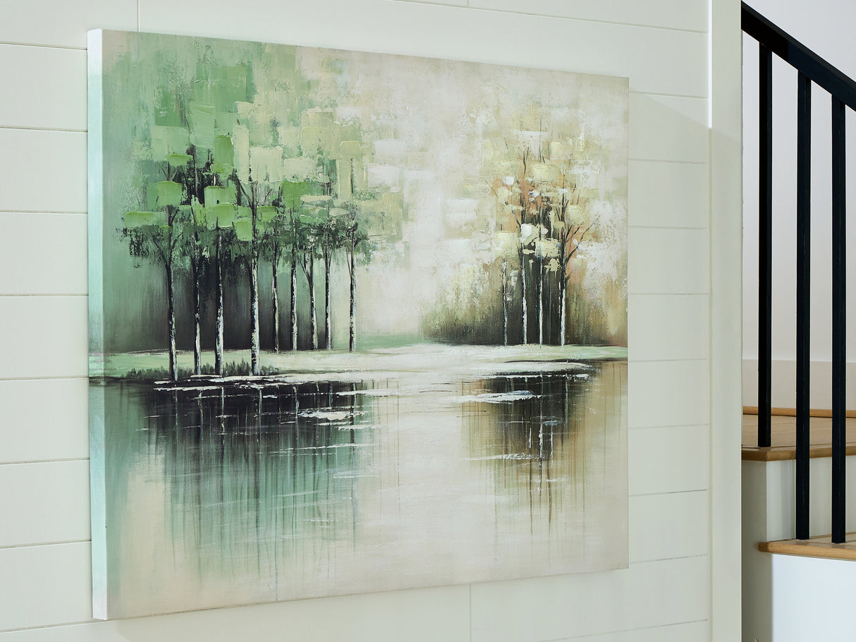 Mega Furniture - Ashley Furniture - Garlenridge Wall Decor - Wall Art / Green/Tan/White - A8000470