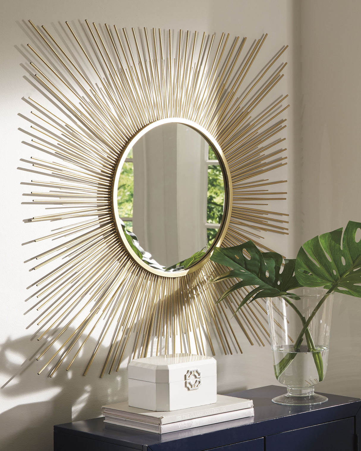 Mega Furniture - Ashley Furniture - Elspeth Mirror - Accent Mirror / Gold Finish - A8010124