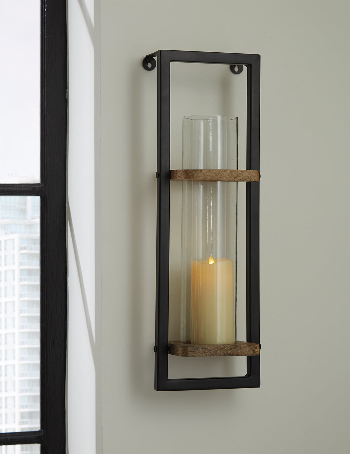 Mega Furniture - Ashley Furniture - Colburn Wall Decor - Wall Sconce / Natural/Black - A8010171