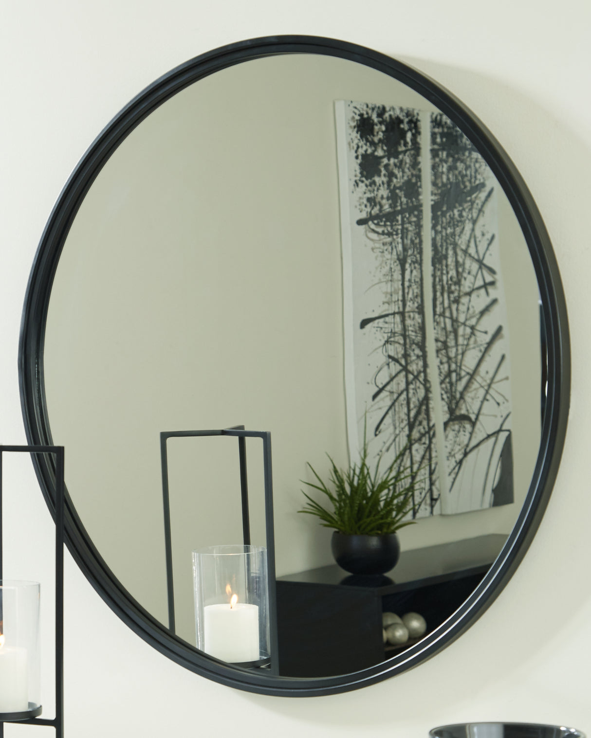 Mega Furniture - Ashley Furniture - Brocky Mirror - Accent Mirror / White - A8010293