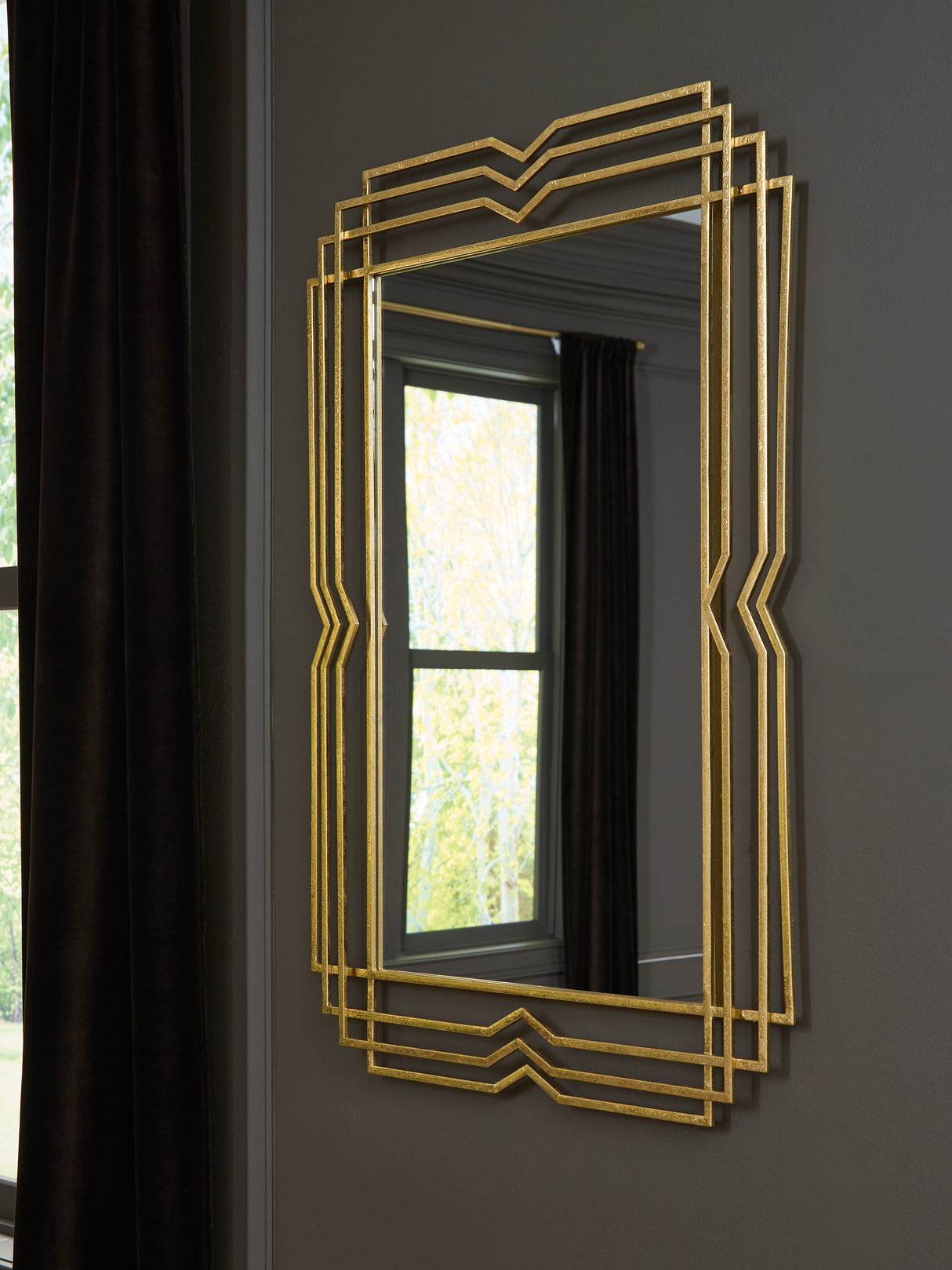 Mega Furniture - Ashley Furniture - Claybrook Mirror - Accent Mirror / Gold Finish - A8010349