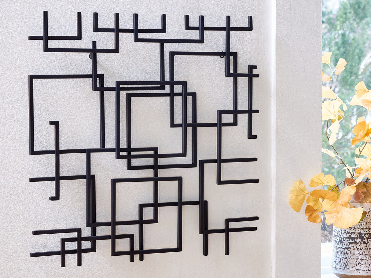 Mega Furniture - Ashley Furniture - Aadanton Wall Decor - Wall Decor / Black - A8010400