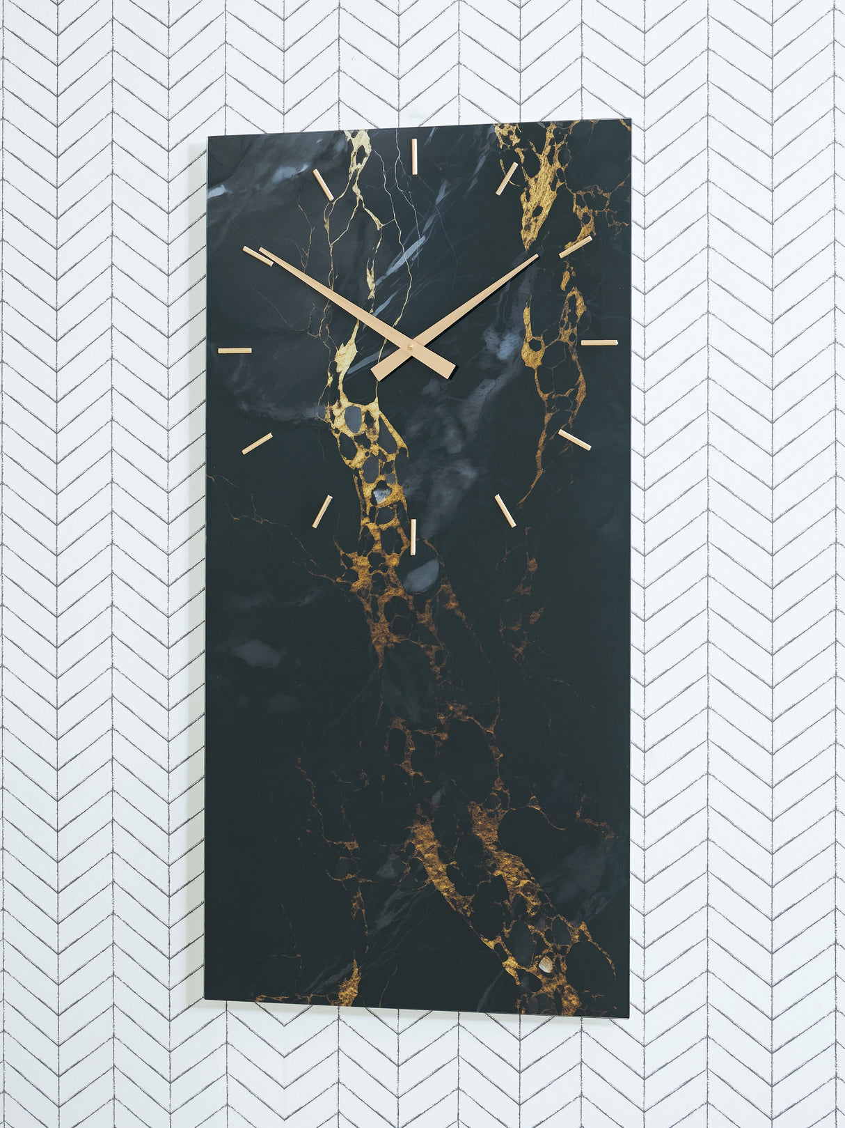 Mega Furniture - Ashley Furniture - Teague Wall Decor - Wall Clock / Black/Gold Finish - A8010430