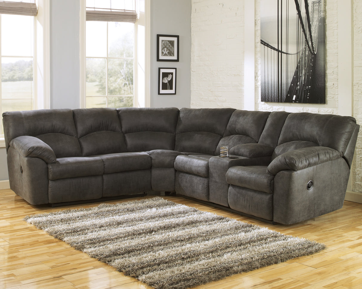 Mega Furniture - Ashley Furniture - Tambo Sectional - 2-Piece Reclining Sectional / Canyon - 27802S1