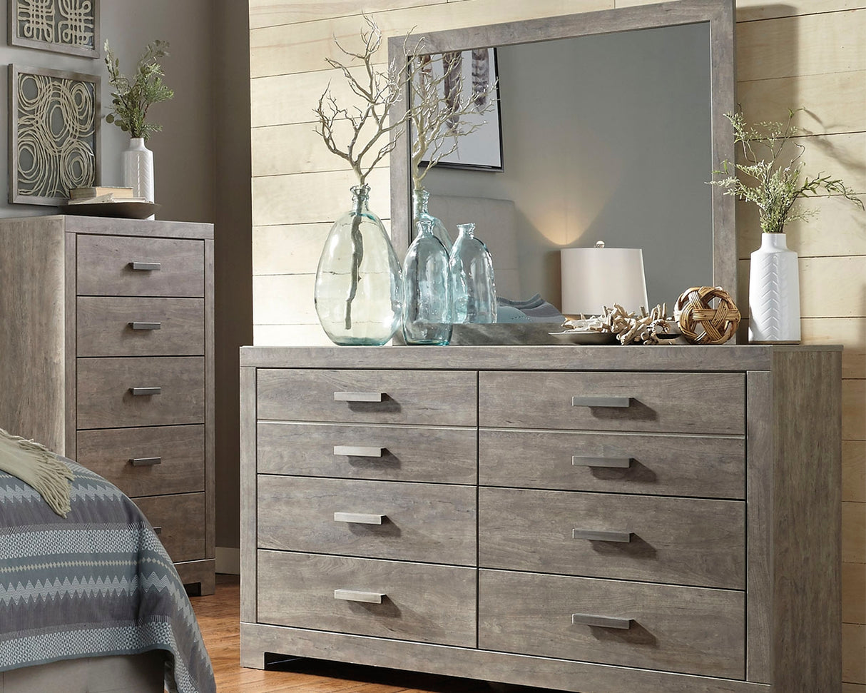 Mega Furniture - Ashley Furniture - Culverbach Bedroom - Dresser and Mirror / Gray - B070B1