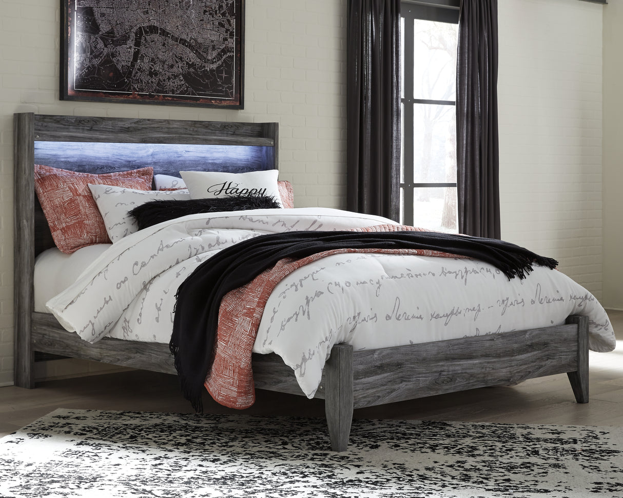 Mega Furniture - Ashley Furniture - Baystorm Bedroom - Queen Panel Bed / Gray - B221B2