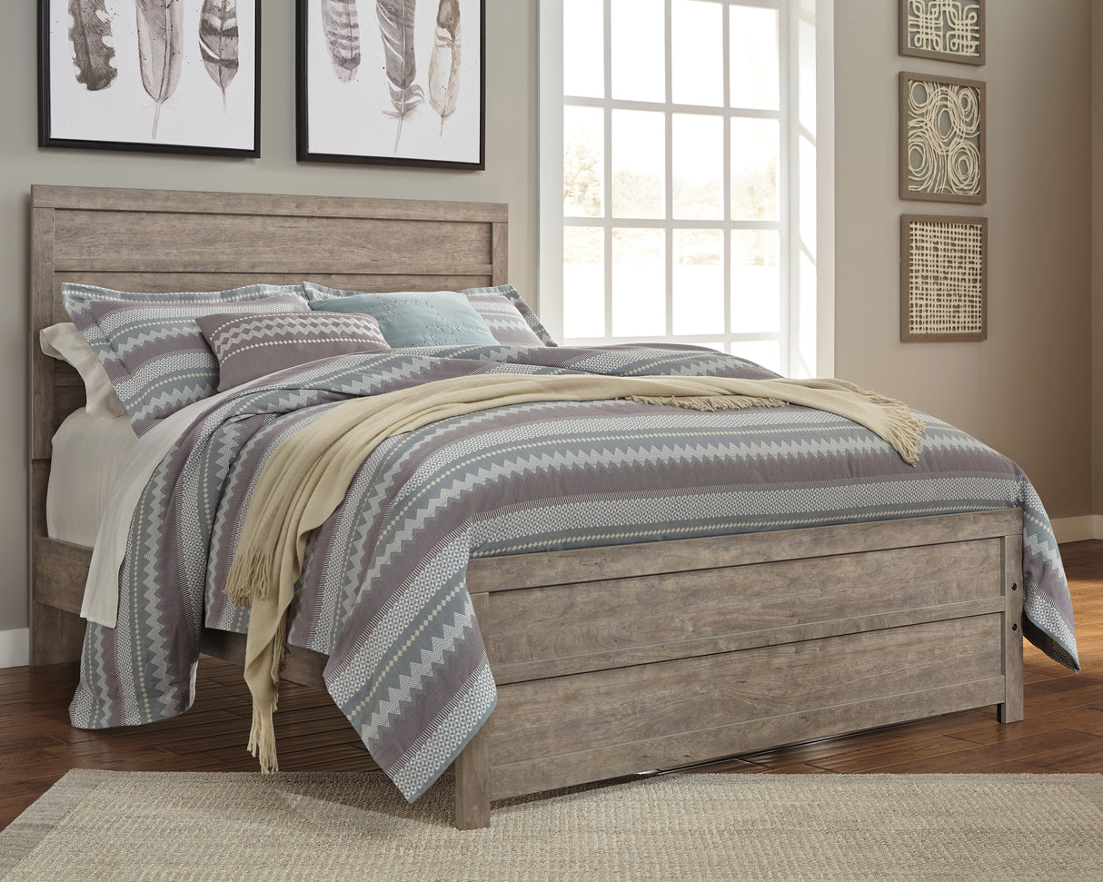 Mega Furniture - Ashley Furniture - Culverbach Bedroom - Queen Panel Bed / Gray - B070B8