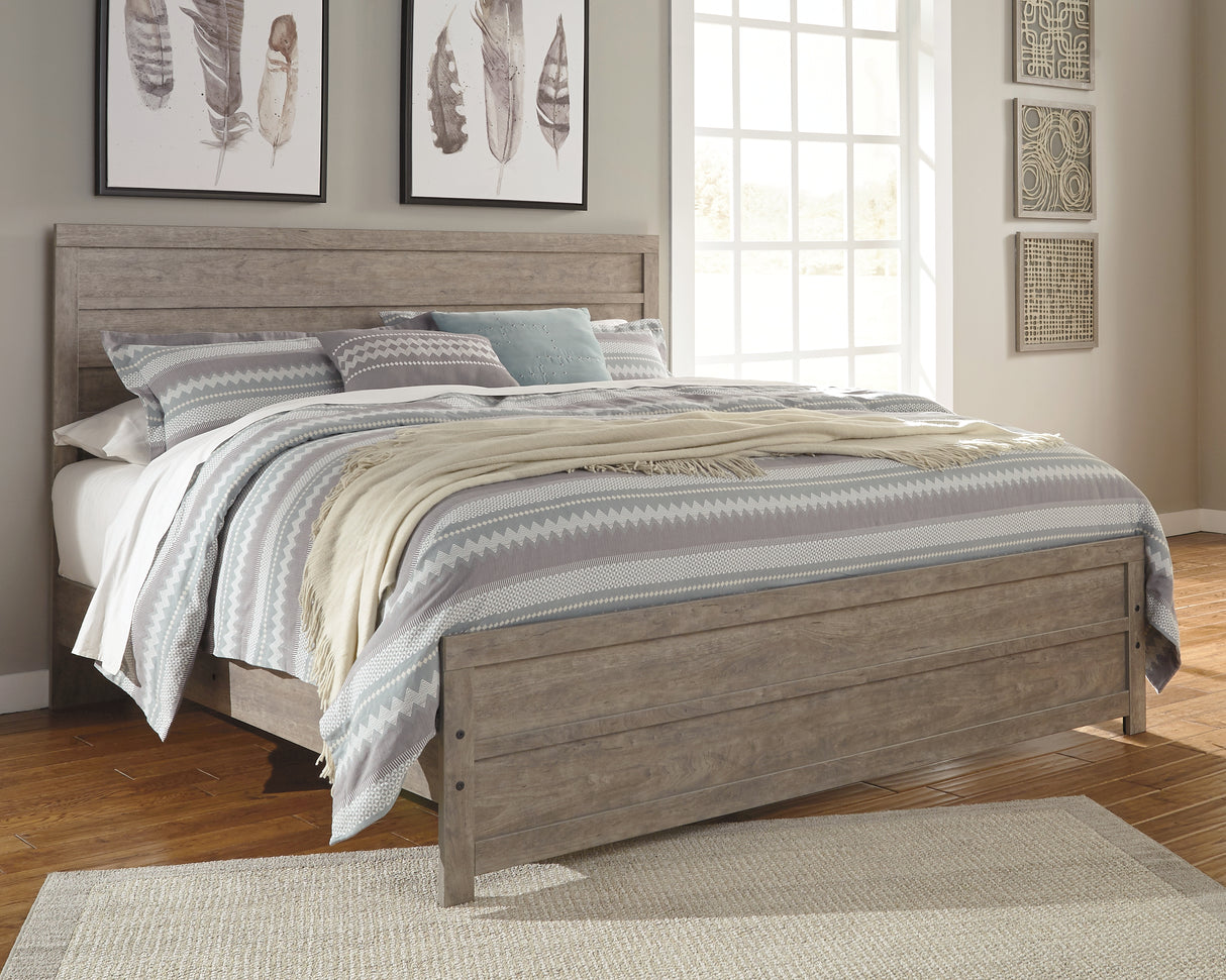 Mega Furniture - Ashley Furniture - Culverbach Bedroom - King Panel Bed / Gray - B070B10