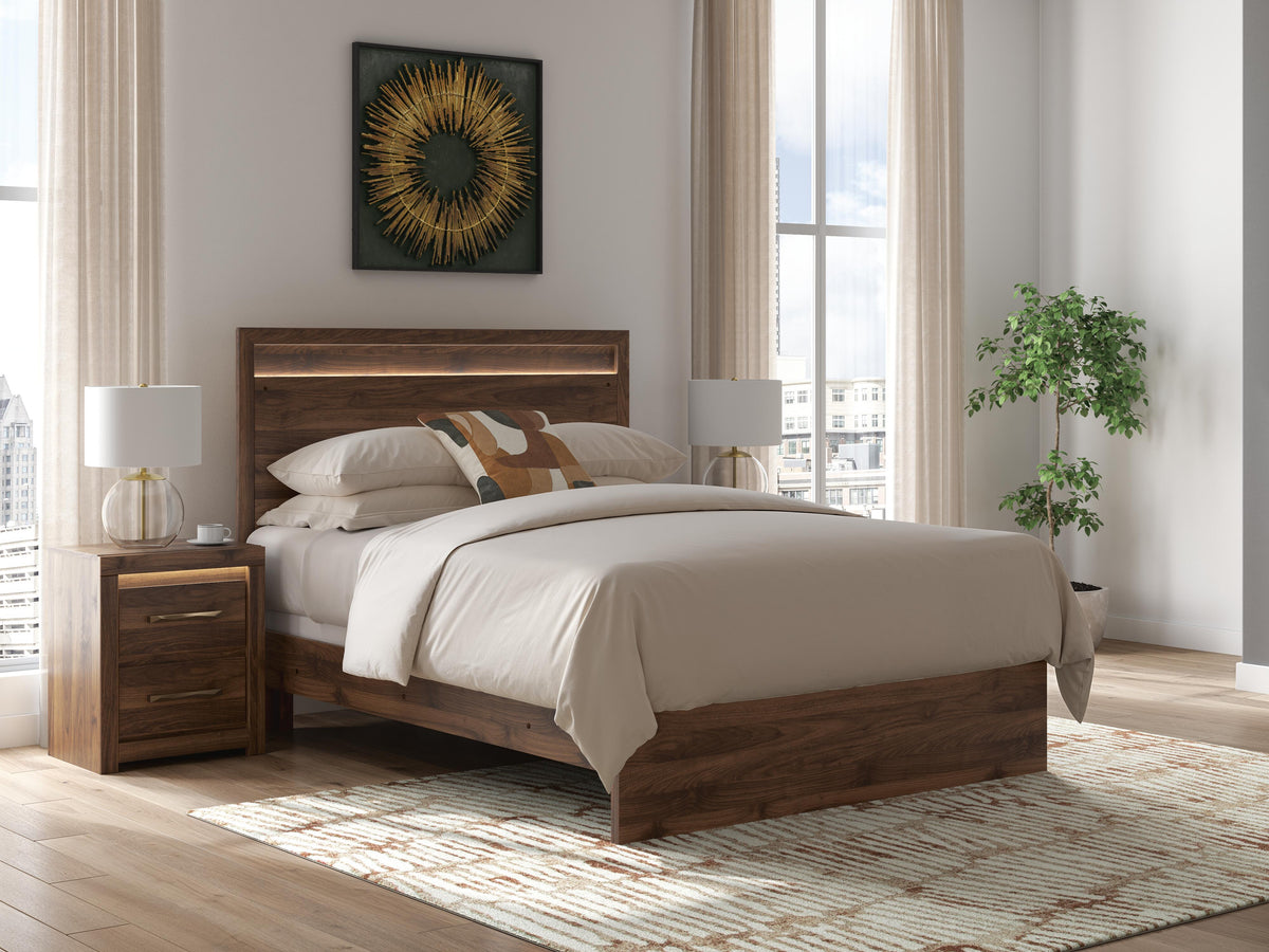 Mega Furniture - Ashley Furniture - Janfyn Bedroom - Queen Panel Bed / Brown - PCB1010B2