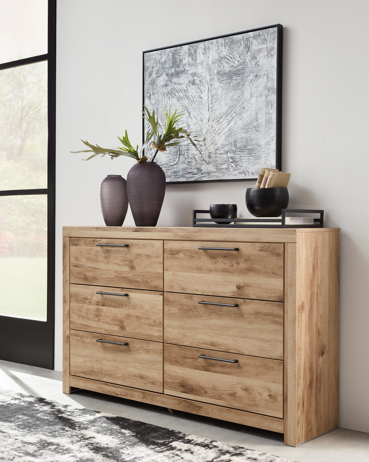 Mega Furniture - Ashley Furniture - Hyanna Bedroom - Six Drawer Dresser / Tan Brown - B1050-31