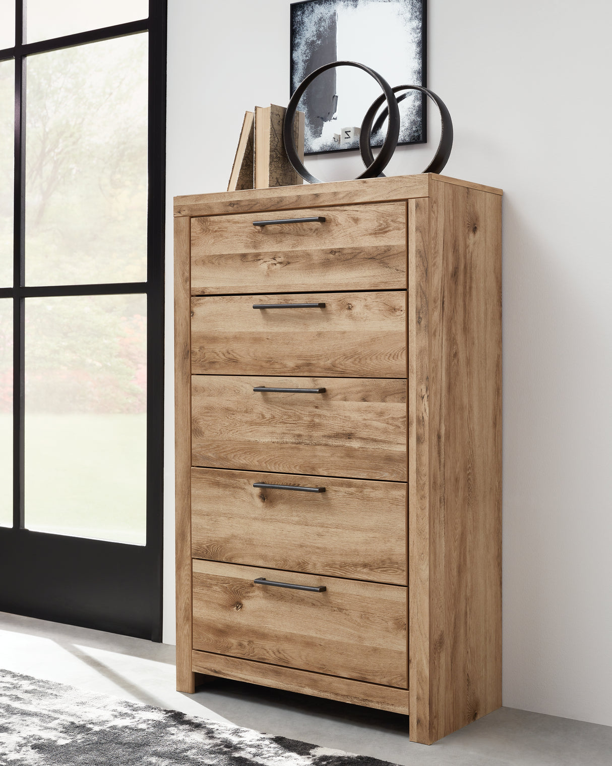 Mega Furniture - Ashley Furniture - Hyanna Bedroom - Five Drawer Chest / Tan Brown - B1050-46