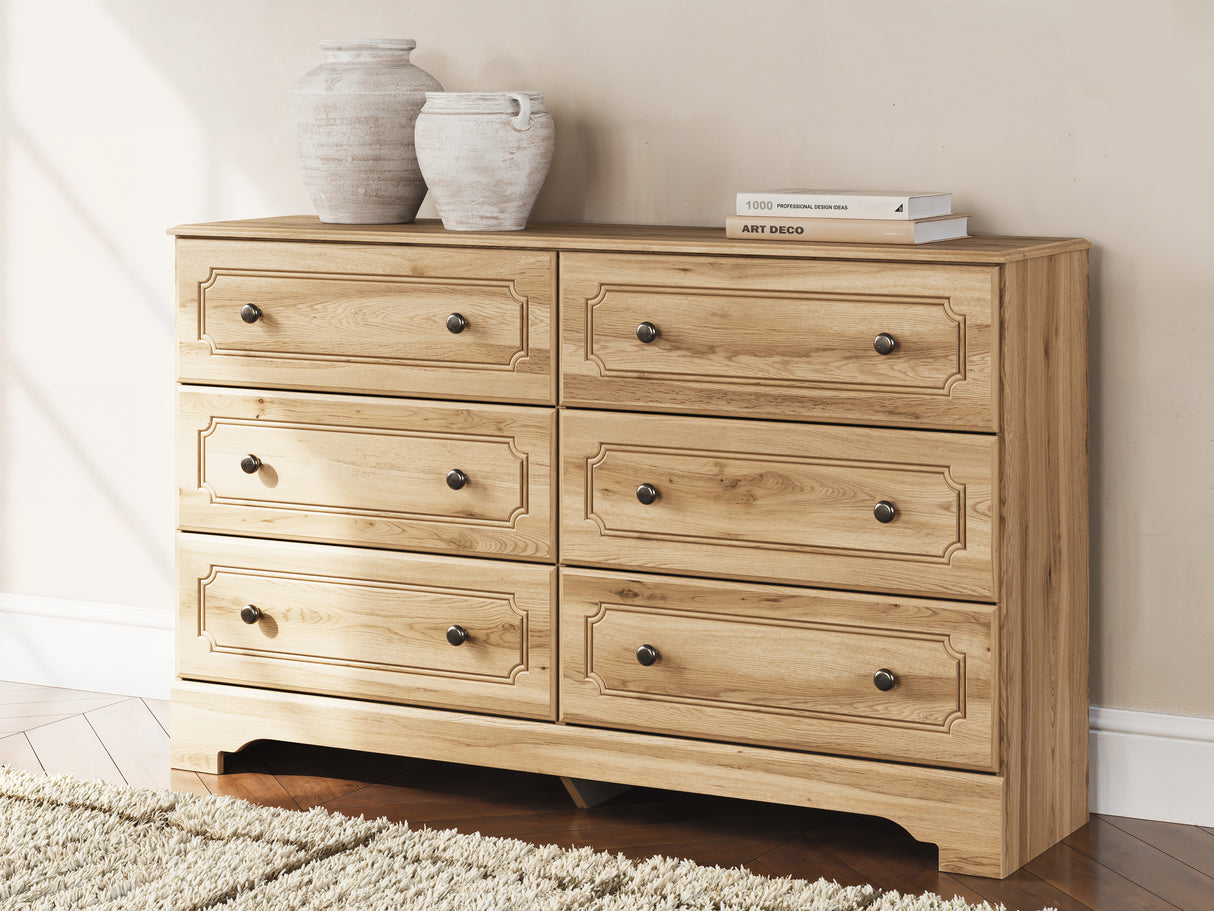 Mega Furniture - Ashley Furniture - Aleaport Bedroom - Six Drawer Dresser / Warm Brown - PCB1075-31