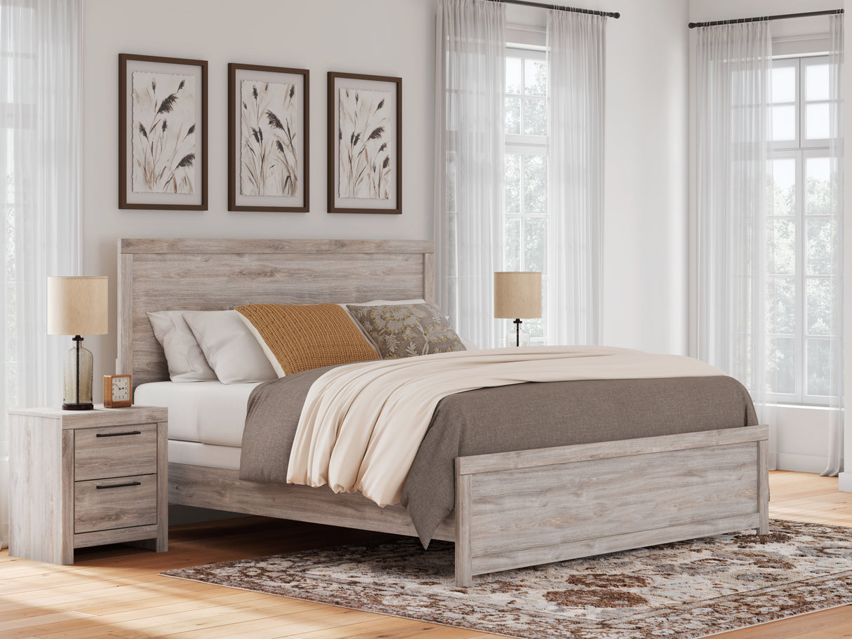 Mega Furniture - Ashley Furniture - Broachmyn Bedroom - King Panel Bed / Gray - PCB1120B6