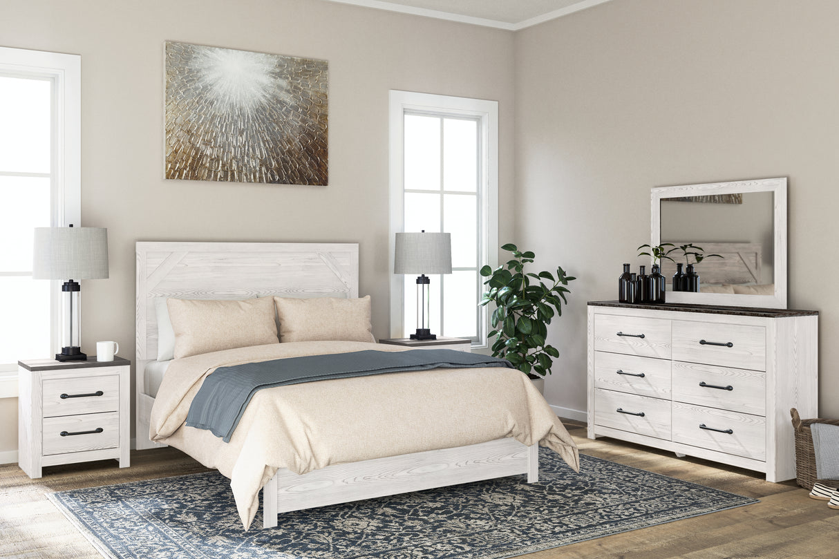 Mega Furniture - Ashley Furniture - Gerridan Bedroom - Two Drawer Night Stand / White/Gray - B1190-92