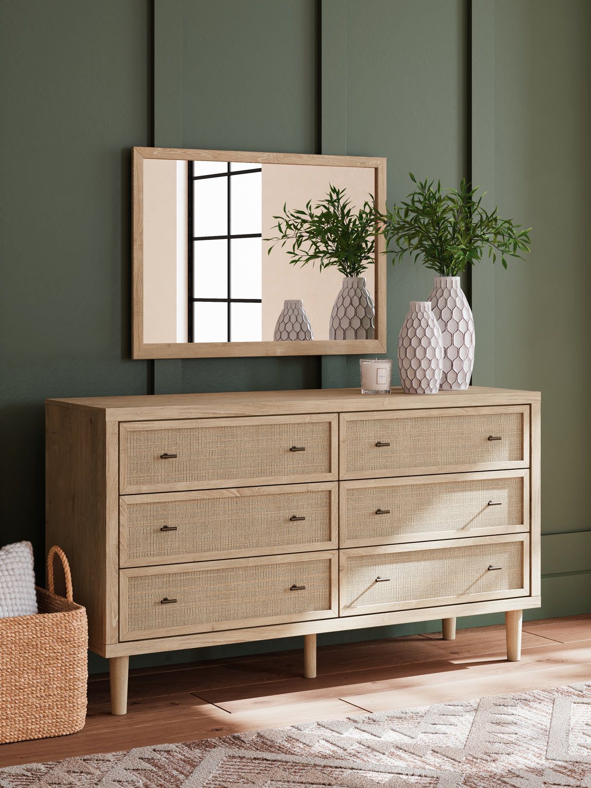 Mega Furniture - Ashley Furniture - Cielden Bedroom - Dresser and Mirror / Two-tone - B1199B1