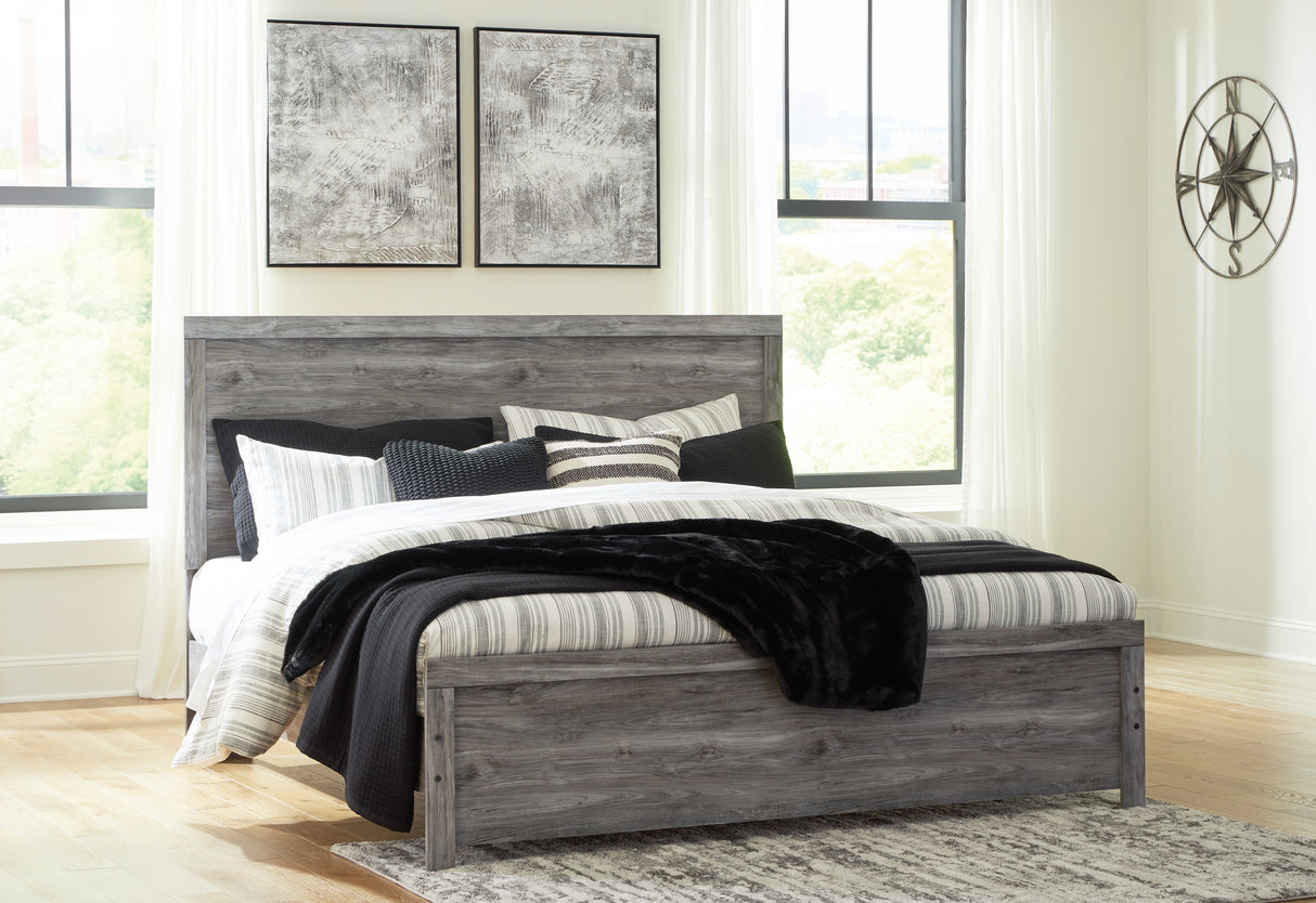 Mega Furniture - Ashley Furniture - Bronyan Bedroom - King Panel Bed / Dark Gray - B1290B4