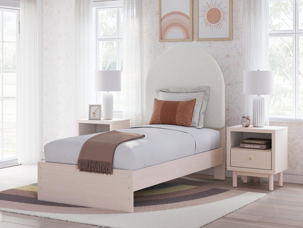 Mega Furniture - Ashley Furniture - Wistenpine Bedroom - Full Upholstered Panel Bed with Storage / Blush - B1323B15