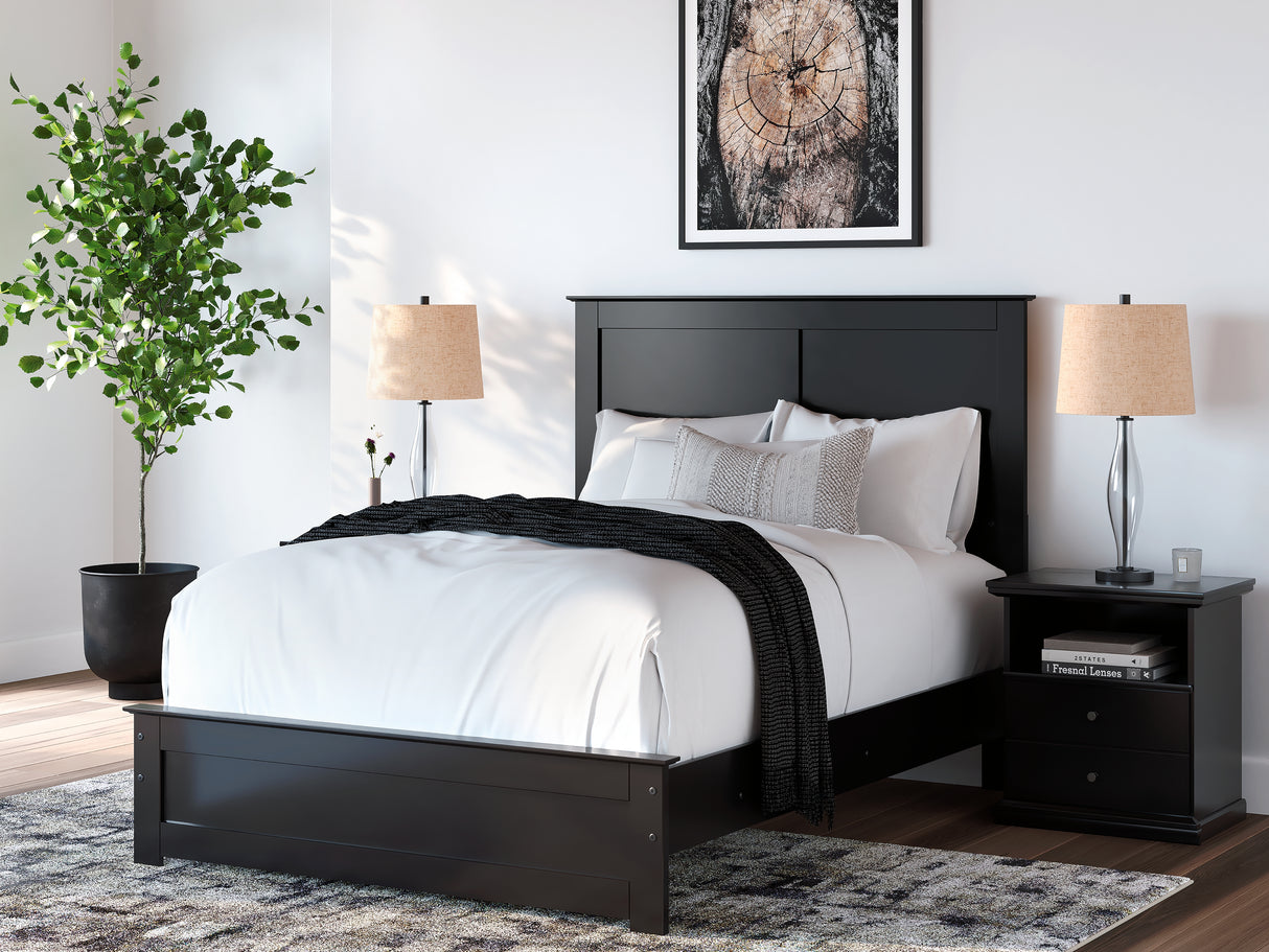 Mega Furniture - Ashley Furniture - Maribel Bedroom - Full Panel Bed / Black - B138B52