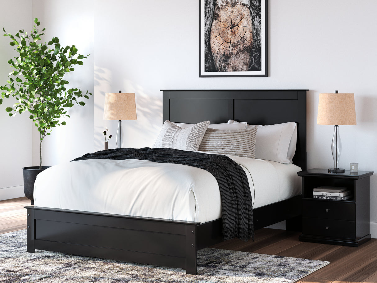 Mega Furniture - Ashley Furniture - Maribel Bedroom - Queen Panel Bed / Black - B138B53