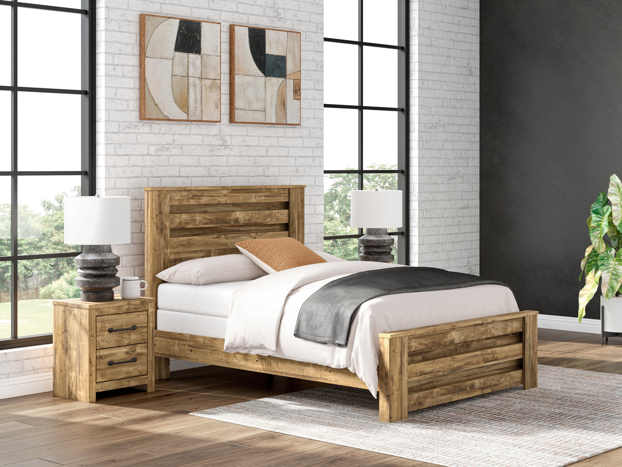 Mega Furniture - Ashley Furniture - Maystonna Bedroom - Queen Panel Bed / Brown - PCB1580B4