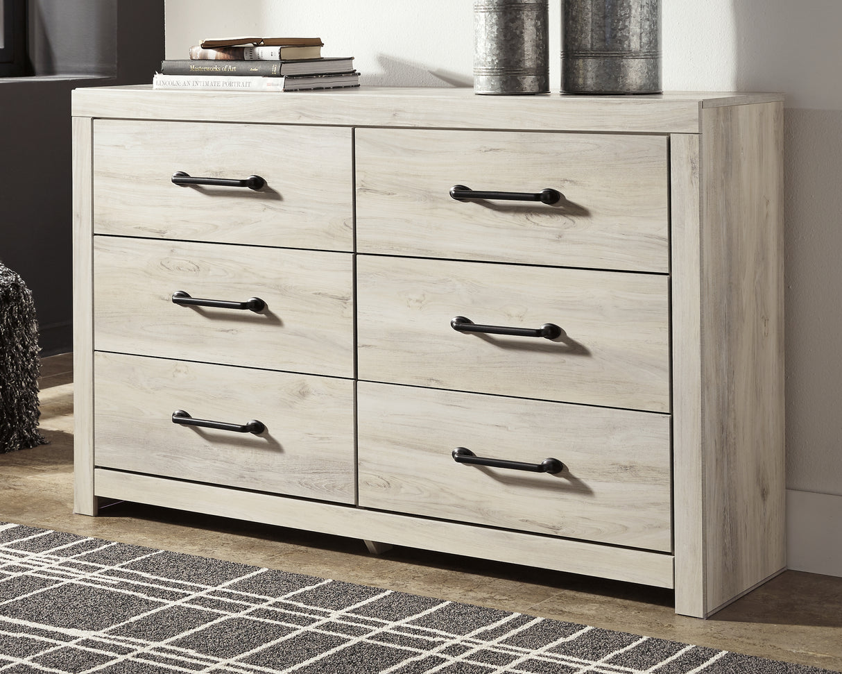 Mega Furniture - Ashley Furniture - Cambeck Bedroom - Six Drawer Dresser / Whitewash - B192-31