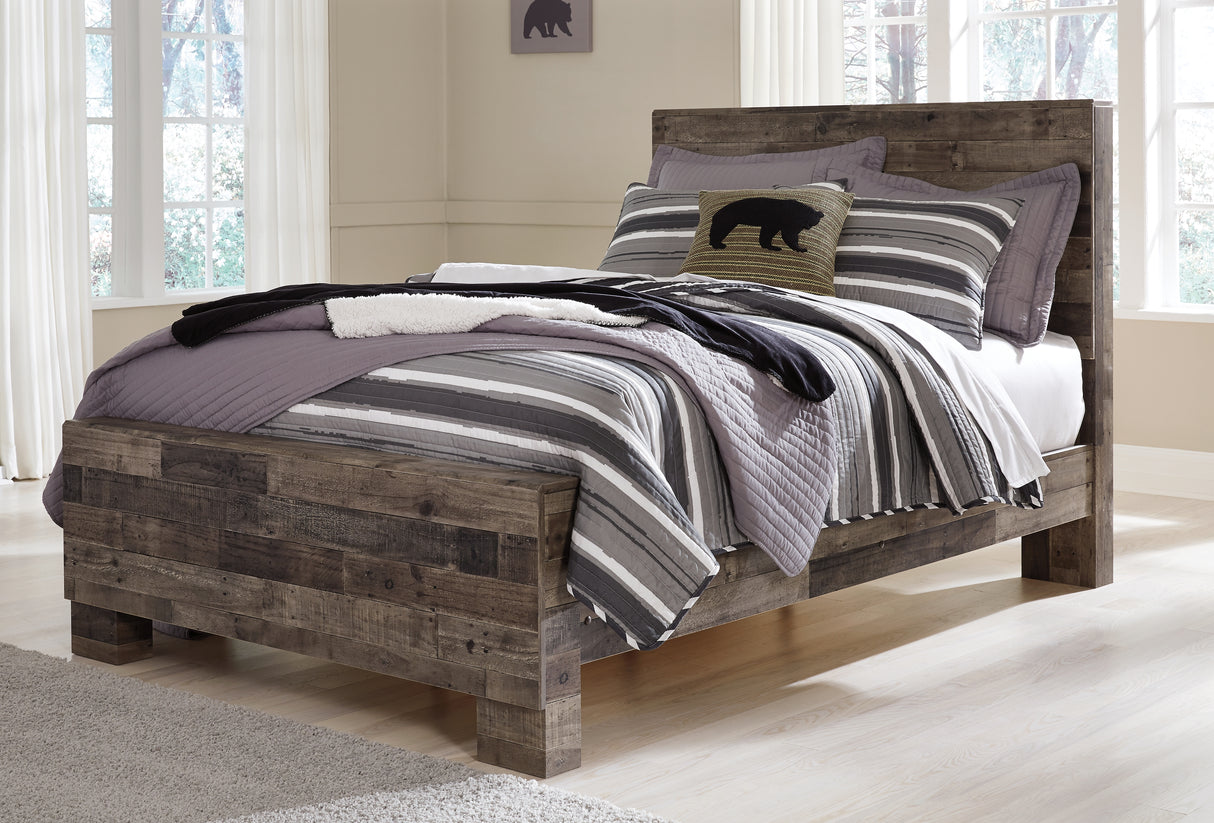 Mega Furniture - Ashley Furniture - Derekson Bedroom - Full Panel Bed / Multi Gray - B200B4