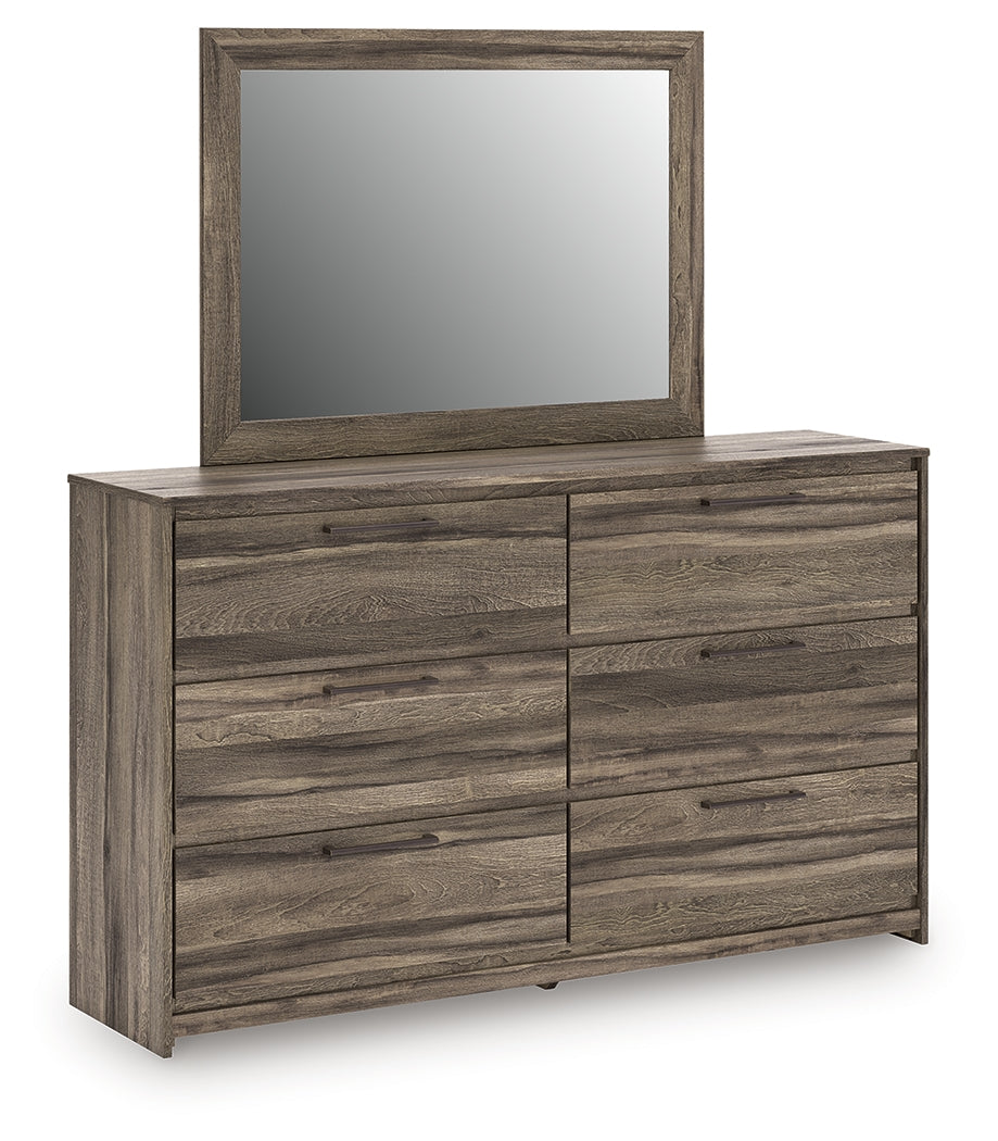 Mega Furniture - Ashley Furniture - Elbrim Bedroom - Dresser and Mirror / Brown - PCB2005B1