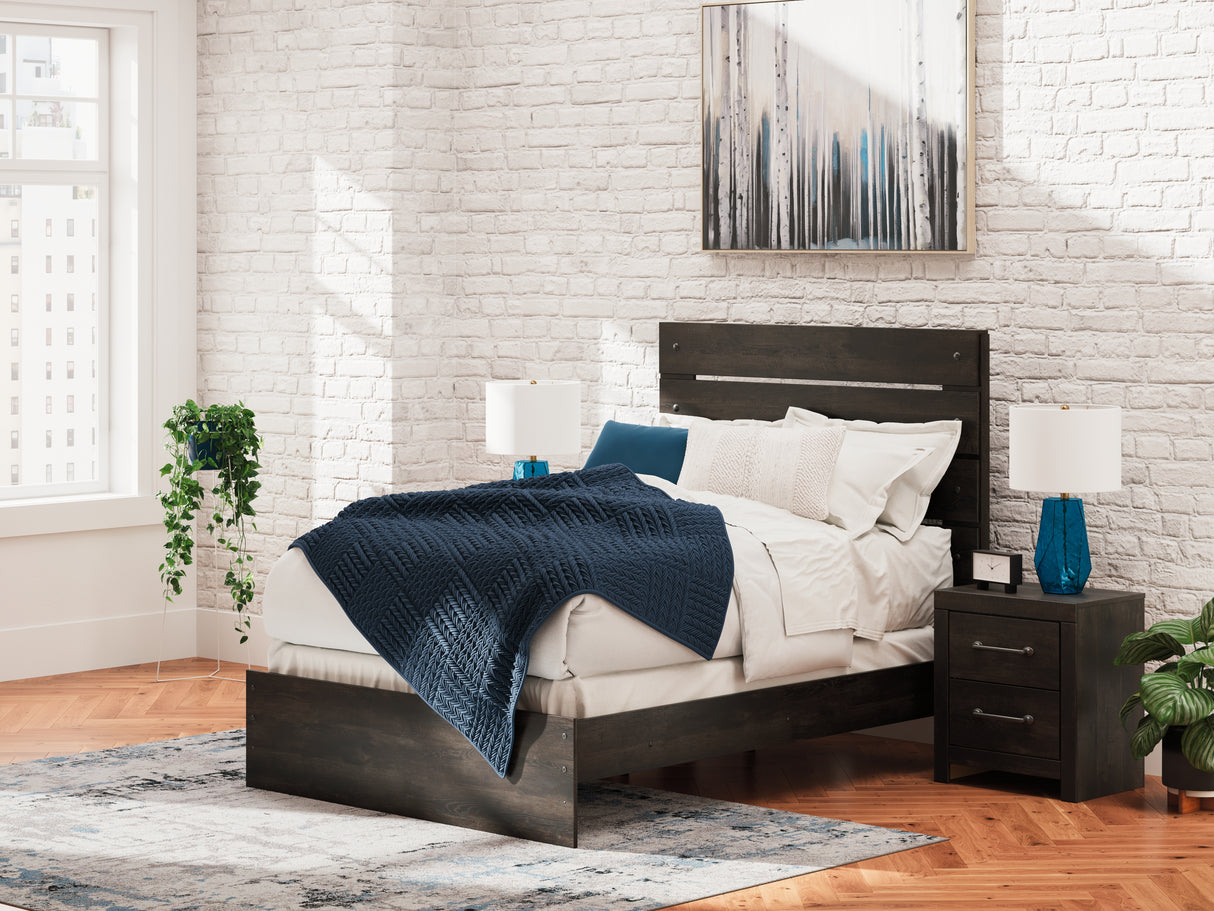 Mega Furniture - Ashley Furniture - Hollivern Bedroom - Full Panel Bed / Dark Gray - PCB2108B12