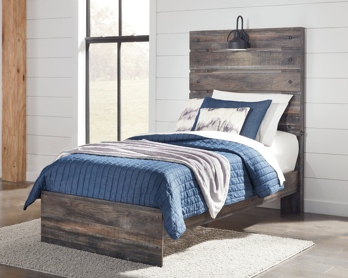 Mega Furniture - Ashley Furniture - Drystan Bedroom - Twin Panel Bed / Multi - B211B2