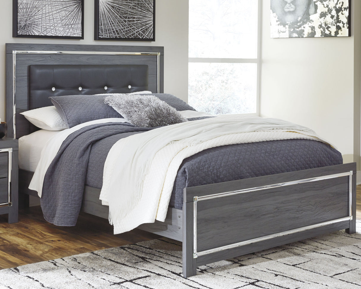 Mega Furniture - Ashley Furniture - Lodanna Bedroom - Queen Panel Bed / Gray - B214B2