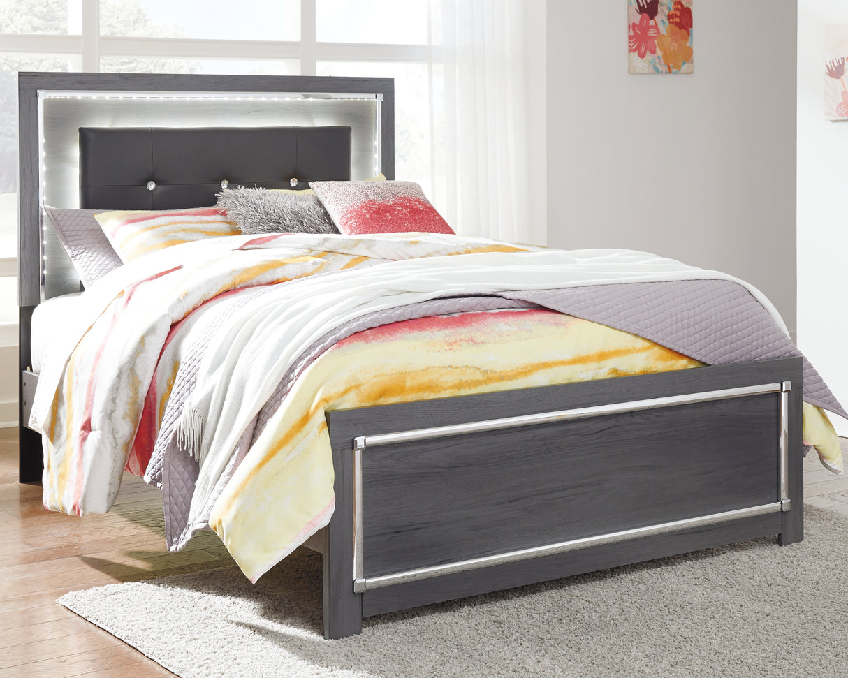 Mega Furniture - Ashley Furniture - Lodanna Bedroom - Full Panel Bed / Gray - B214B4
