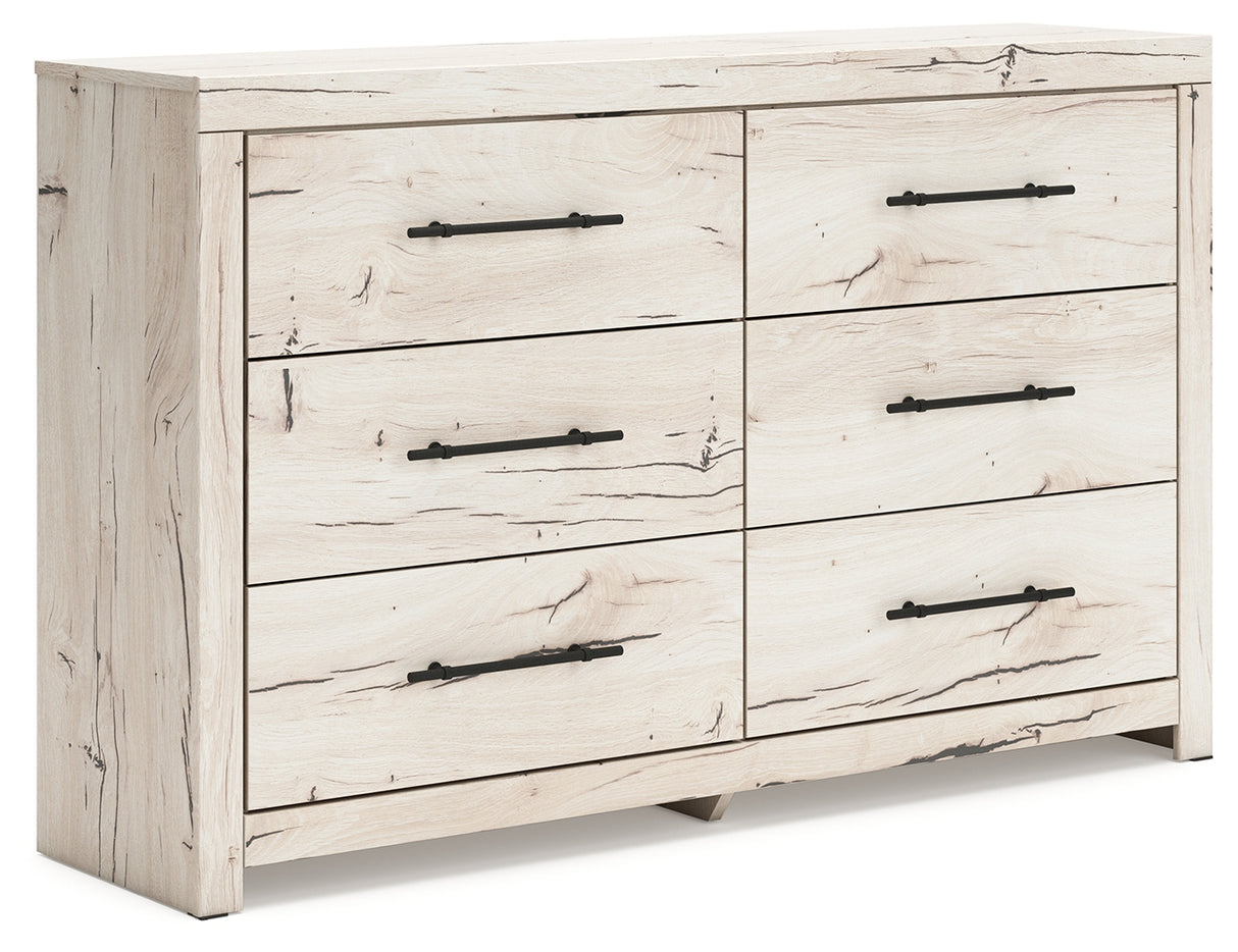 Mega Furniture - Ashley Furniture - Lawroy Bedroom - Six Drawer Dresser / Light Natural - B2310-31
