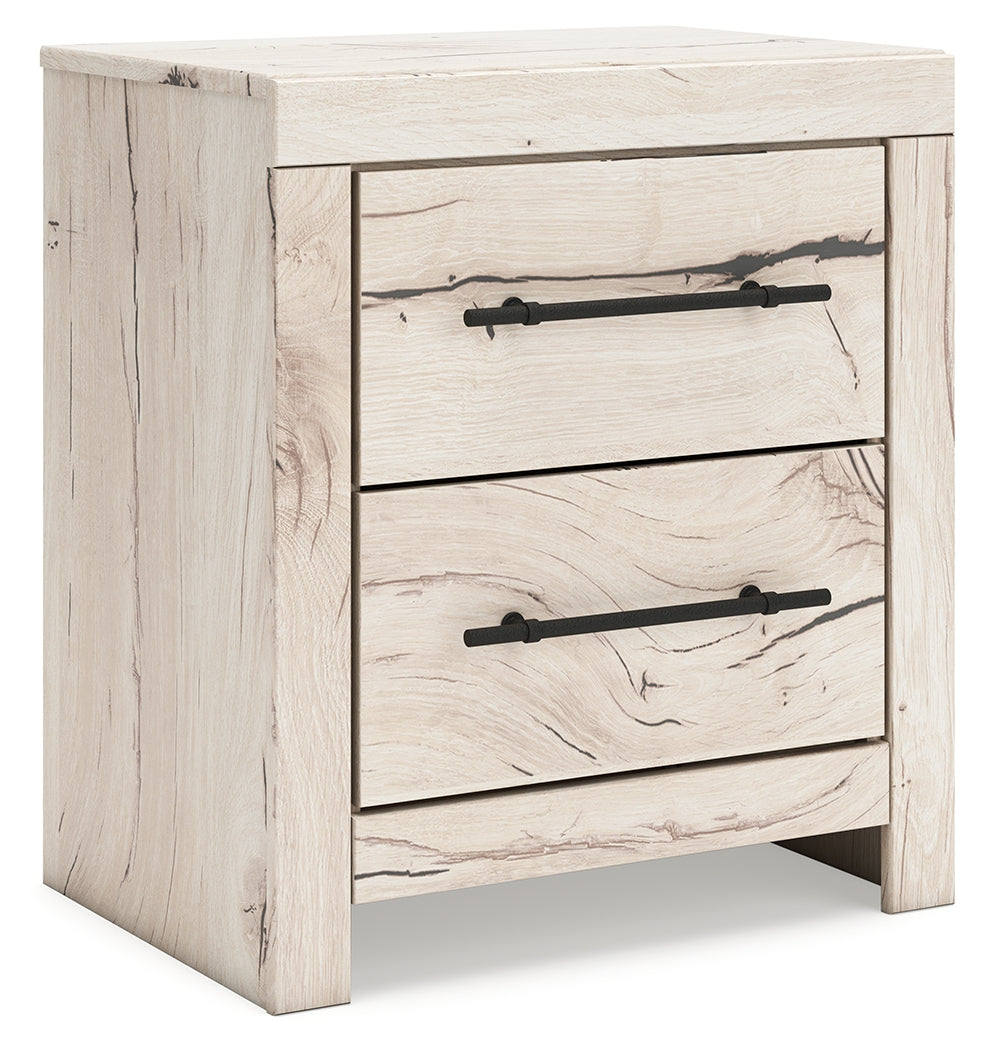 Mega Furniture - Ashley Furniture - Lawroy Bedroom - Two Drawer Night Stand / Light Natural - B2310-92