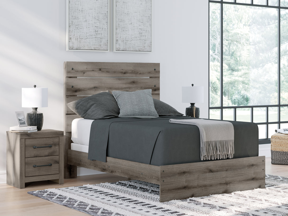 Mega Furniture - Ashley Furniture - Graystorm Bedroom - Full Panel Bed / Brown Gray - PCB2405B13