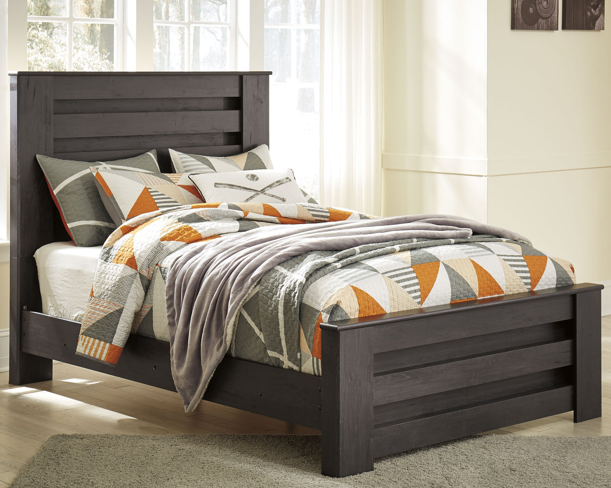 Mega Furniture - Ashley Furniture - Brinxton Bedroom - Full Panel Bed / Charcoal - B249B5