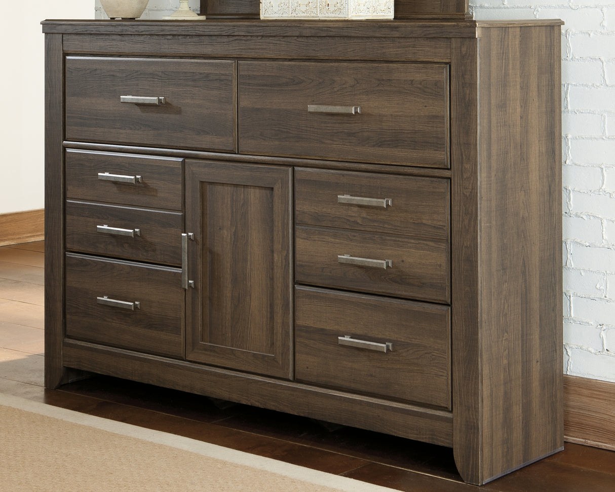 Mega Furniture - Ashley Furniture - Juararo Bedroom - Six Drawer Dresser / Dark Brown - B251-31