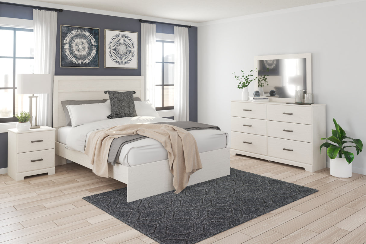 Mega Furniture - Ashley Furniture - Stelsie Bedroom - Twin Panel Bed / White - B2588B12