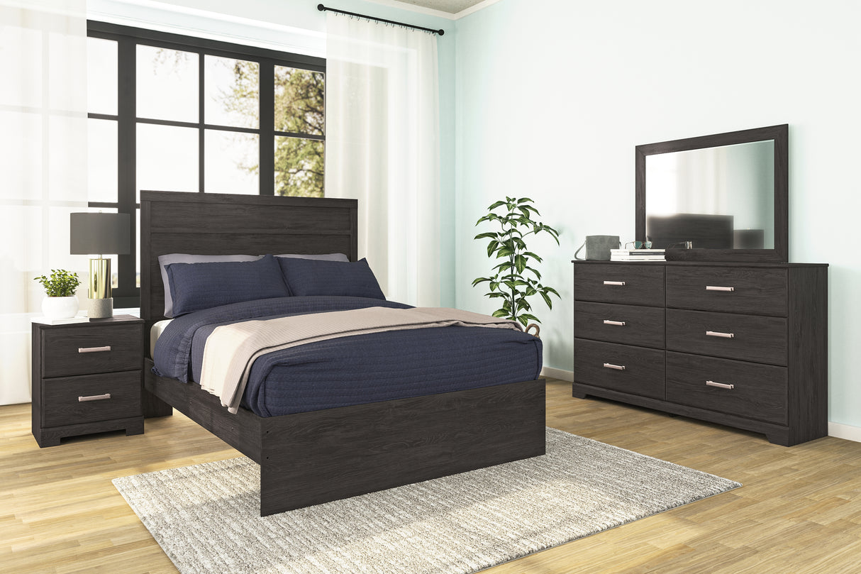 Mega Furniture - Ashley Furniture - Belachime Bedroom - Dresser and Mirror / Charcoal - B2589B1