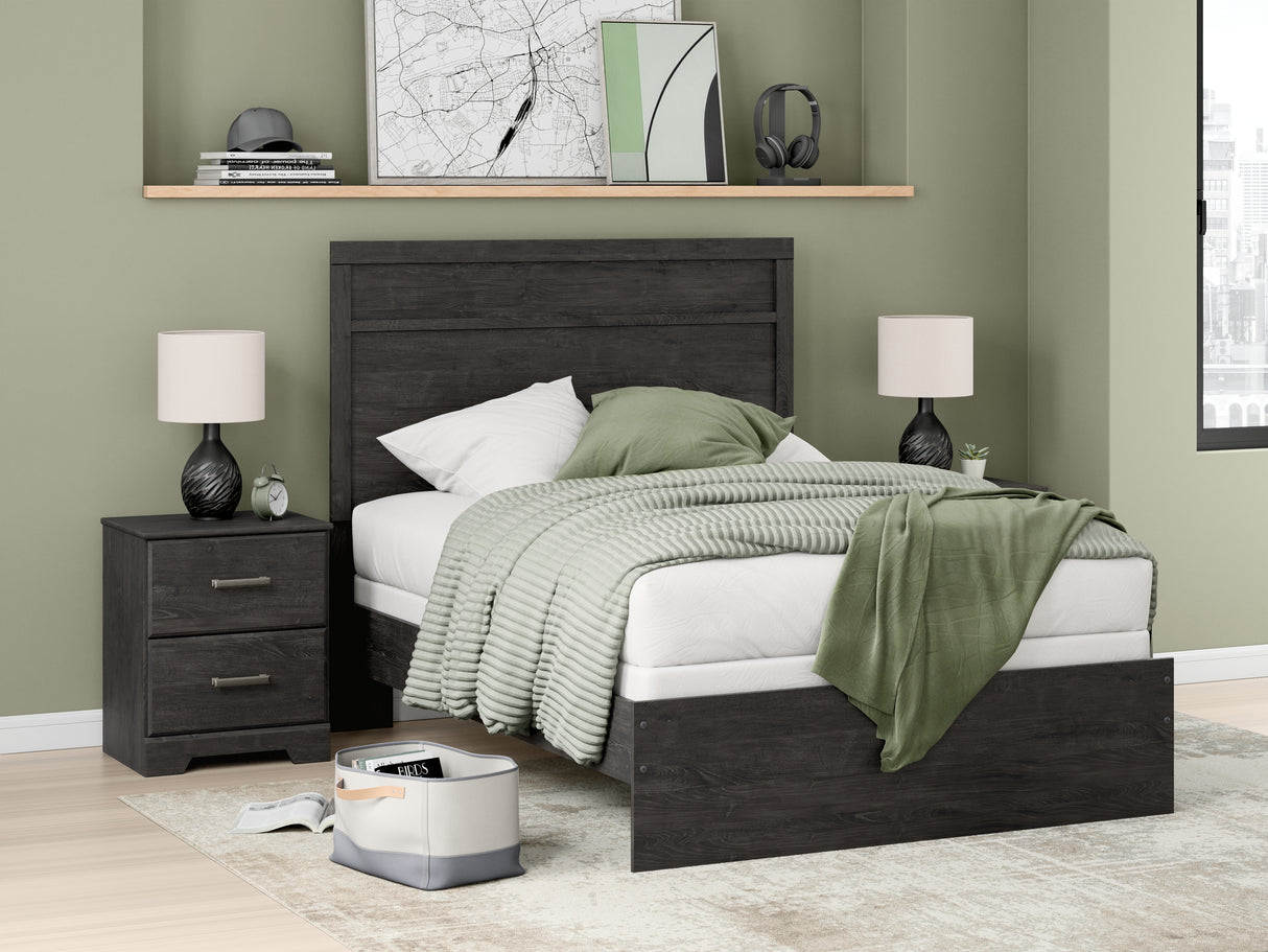 Mega Furniture - Ashley Furniture - Belachime Bedroom - Full Panel Bed / Charcoal - B2589B5