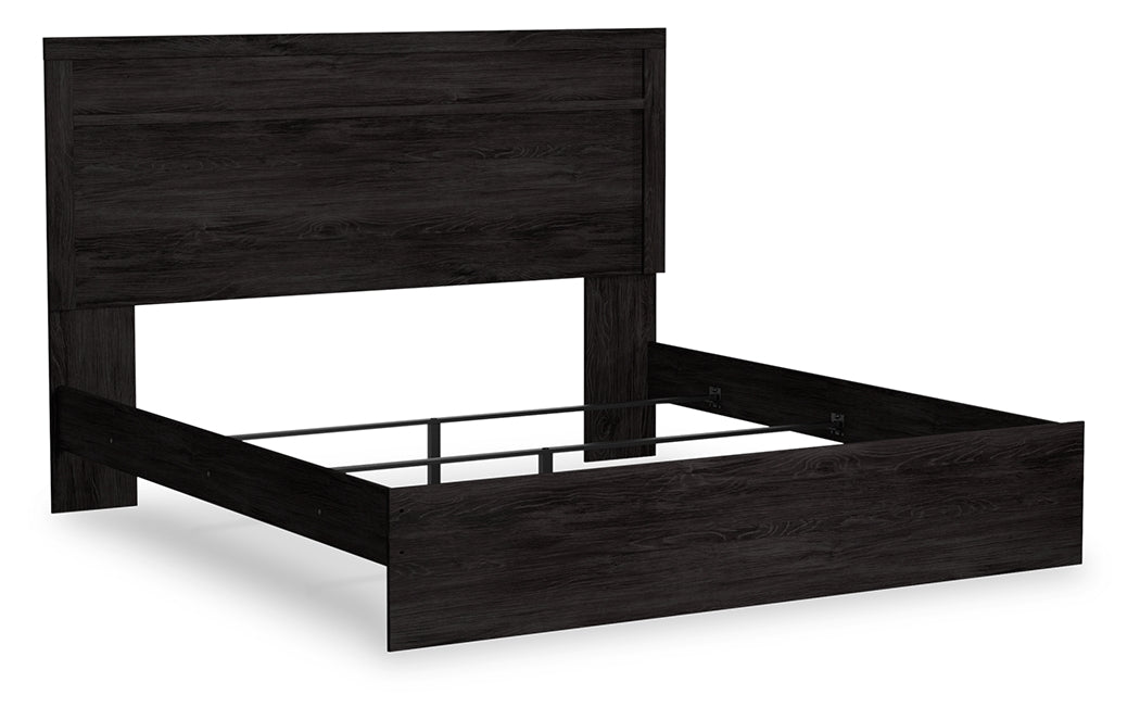 Mega Furniture - Ashley Furniture - Belachime Bedroom - King Panel Bed / Charcoal - B2589B4