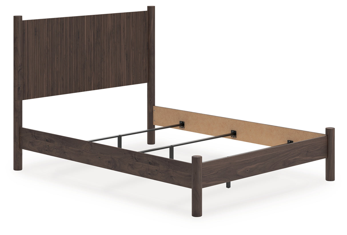 Mega Furniture - Ashley Furniture - Pamytta Bedroom - Queen Panel Bed / Brown - PCB2614B18