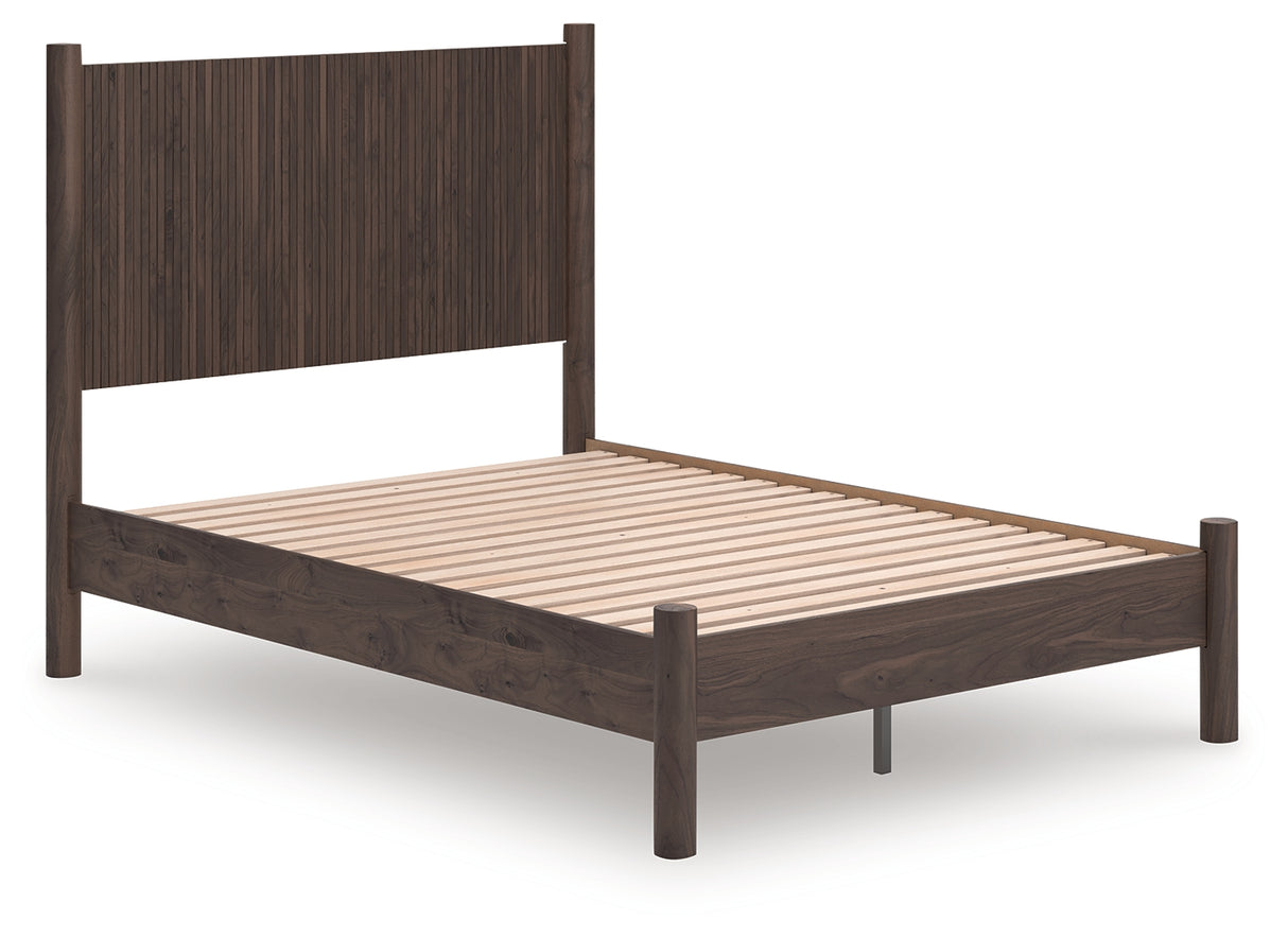 Mega Furniture - Ashley Furniture - Pamytta Bedroom - Full Panel Platform Bed / Brown - PCB2614B4