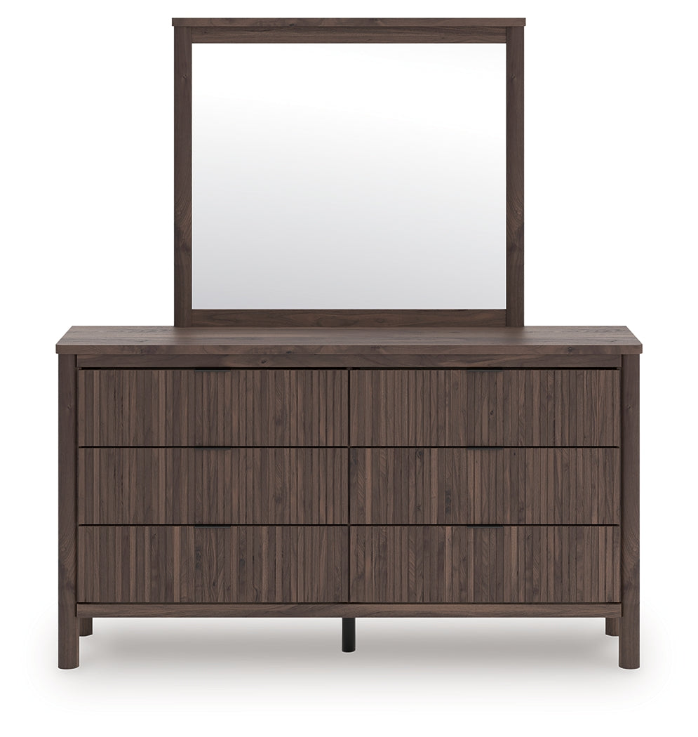 Mega Furniture - Ashley Furniture - Pamytta Bedroom - Dresser and Mirror / Brown - PCB2614B1