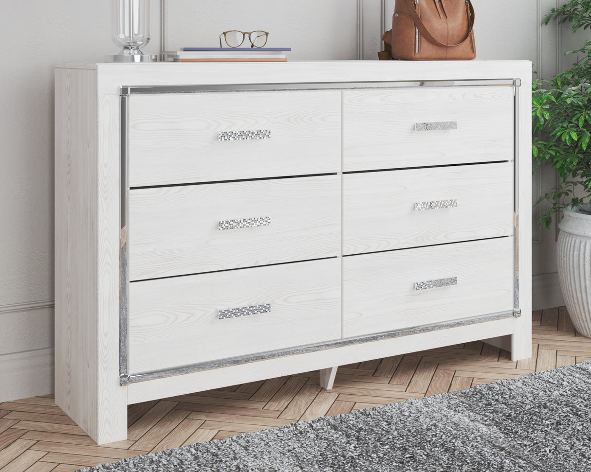 Mega Furniture - Ashley Furniture - Altyra Bedroom - Six Drawer Dresser / White - B2640-31
