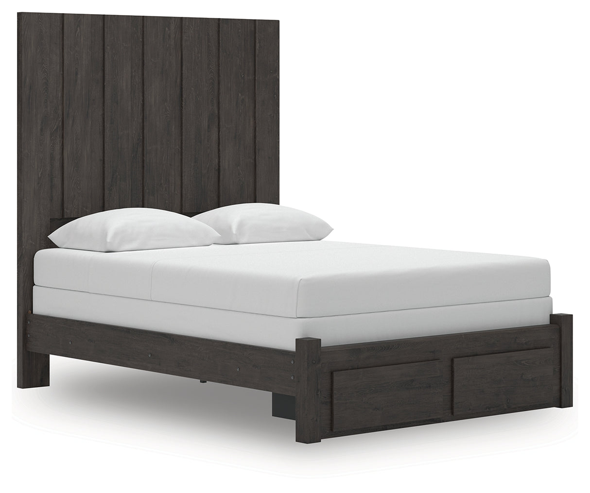 Mega Furniture - Ashley Furniture - Fraluna Bedroom - Queen Panel Storage Bed / Charcoal - PCB3370B4