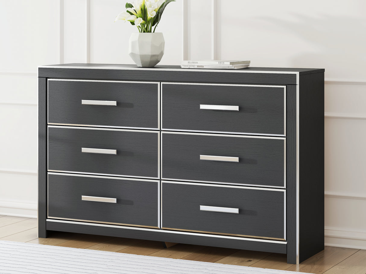 Mega Furniture - Ashley Furniture - Zuraleus Bedroom - Six Drawer Dresser / Black - PCB3380-31