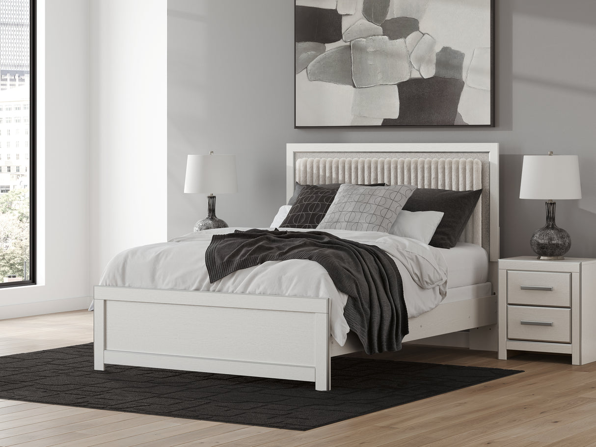Mega Furniture - Ashley Furniture - Zuraleus Bedroom - Queen Upholstered Panel Bed / White - PCB3381B6