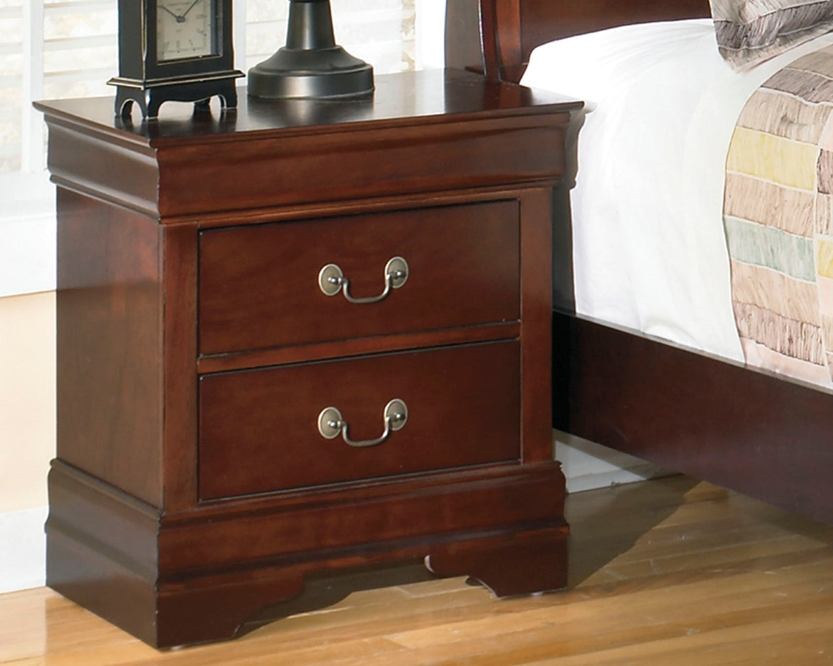 Mega Furniture - Ashley Furniture - Alisdair Bedroom - Two Drawer Night Stand / Reddish Brown - B376-92