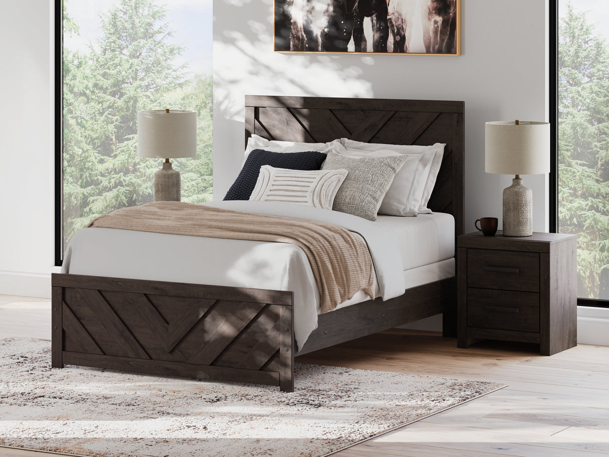 Mega Furniture - Ashley Furniture - Prendonea Bedroom - Full Panel Bed / Charcoal - B3789B3