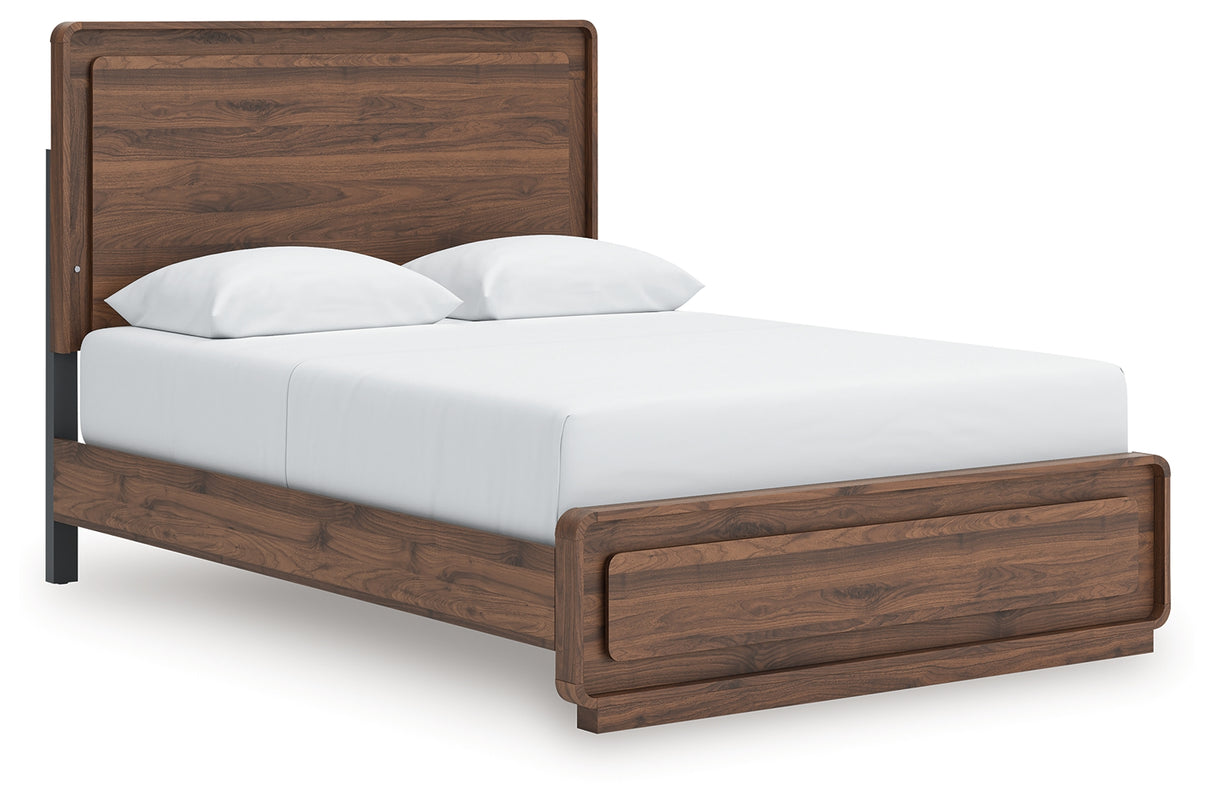 Mega Furniture - Ashley Furniture - Fortlorn Bedroom - Queen Panel Bed / Walnut Brown - PCB386B2